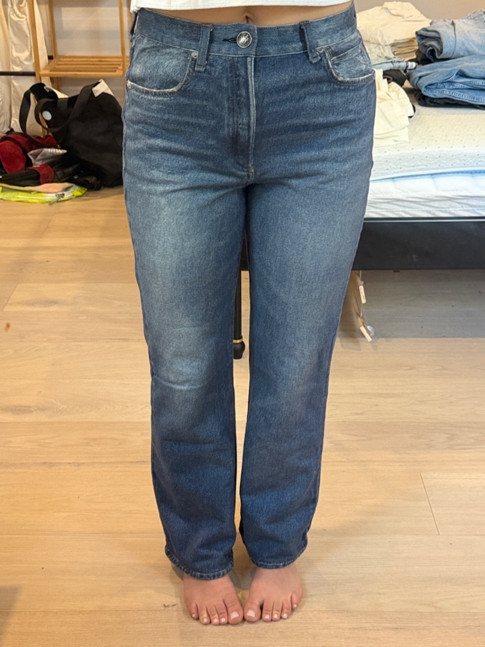 rag & bone Indigo Straight-Leg sweatpant Jeans